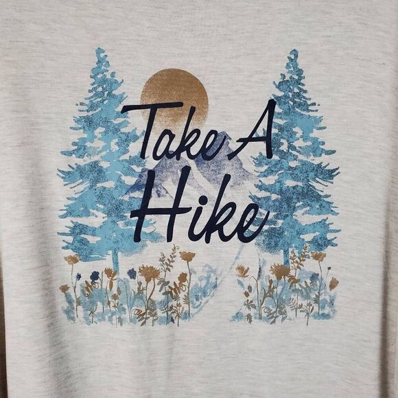 Maurices Women's Plus 2X “Take A Hike” Graphic Tee Shirt Nature Print Trees Soft - Picture 2 of 6